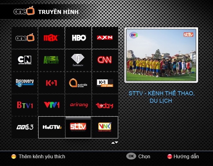 OneTV bổ sung thêm 03 kênh truyền hình